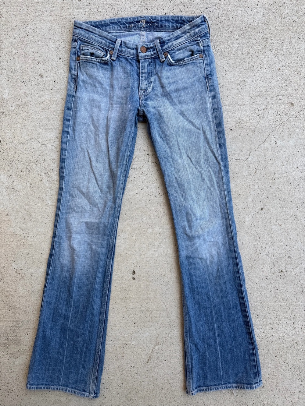 7 For All Mankind Flynt Bootcut Jeans USA Y2K Low Rise Blue Women’s 24